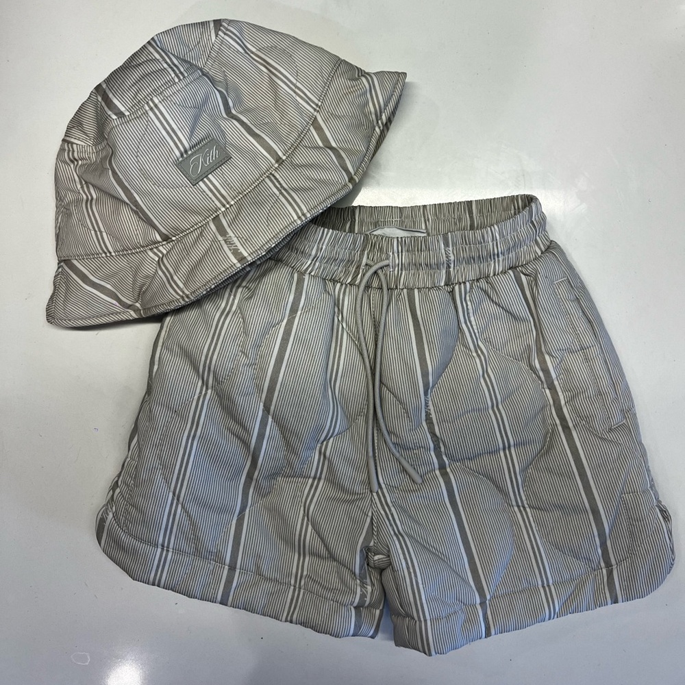 Kith Kids Quilted Bucket Hat and Shorts Set 3T